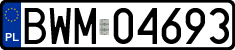 License plates of Poland, Regular car plates