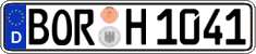 German license plate, Regular plates