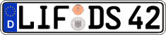 German license plate, Regular plates