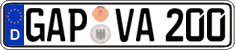 German license plate, Regular plates