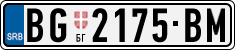 License plate of Serbia, Cars