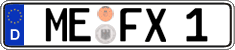 German license plate, Regular plates