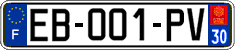 French license plate, SIV (ordinary)