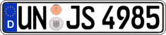German license plate, Regular plates