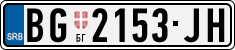 License plate of Serbia, Cars