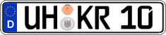 German license plate, Regular plates
