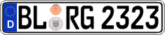 German license plate, Regular plates