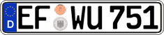 German license plate, Regular plates