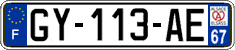 French license plate, SIV (ordinary)