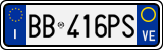 License plate of Italy, Cars (1994 year series)