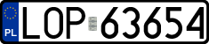 License plates of Poland, Regular car plates