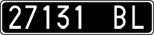 License plate of Italy, Cars (1927 year series)