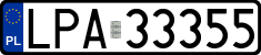 License plates of Poland, Regular car plates