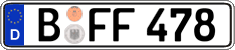 German license plate, Regular plates