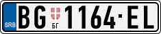 License plate of Serbia, Cars