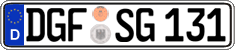 German license plate, Regular plates