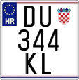 License plate of Croatia, Motorcycles