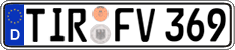 German license plate, Regular plates