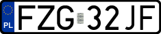 License plates of Poland, Regular car plates