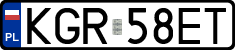 License plates of Poland, Regular car plates