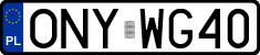 License plates of Poland, Regular car plates