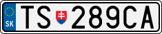 License plate of Slovakia, Cars