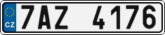 License plate of the Czech Republic, Cars (2001)