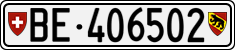 License plate of Switzerland, Cars