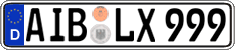German license plate, Regular plates