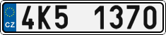 License plate of the Czech Republic, Cars (2001)