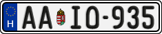 license plates of Hungary, Regular plates (2022)