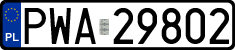 License plates of Poland, Regular car plates