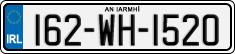 License plate of Ireland, Regular plates
