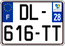 French license plate, SIV (ordinary)