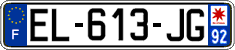 French license plate, SIV (ordinary)