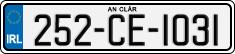 License plate of Ireland, Regular plates