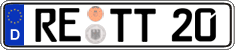 German license plate, Regular plates