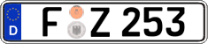 German license plate, Regular plates