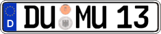 German license plate, Regular plates