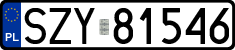 License plates of Poland, Regular car plates