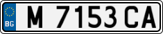 License plate of Bulgaria, Cars