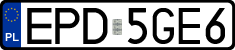 License plates of Poland, Regular car plates