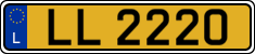 License plate of Luxembourg, 2003 year system