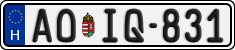 license plates of Hungary, Regular plates (2022)