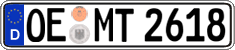 German license plate, Regular plates