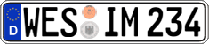 German license plate, Regular plates