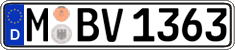 German license plate, Regular plates