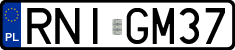 License plates of Poland, Regular car plates