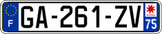 French license plate, SIV (ordinary)