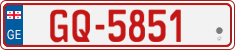 License plate of Georgia, Temporary